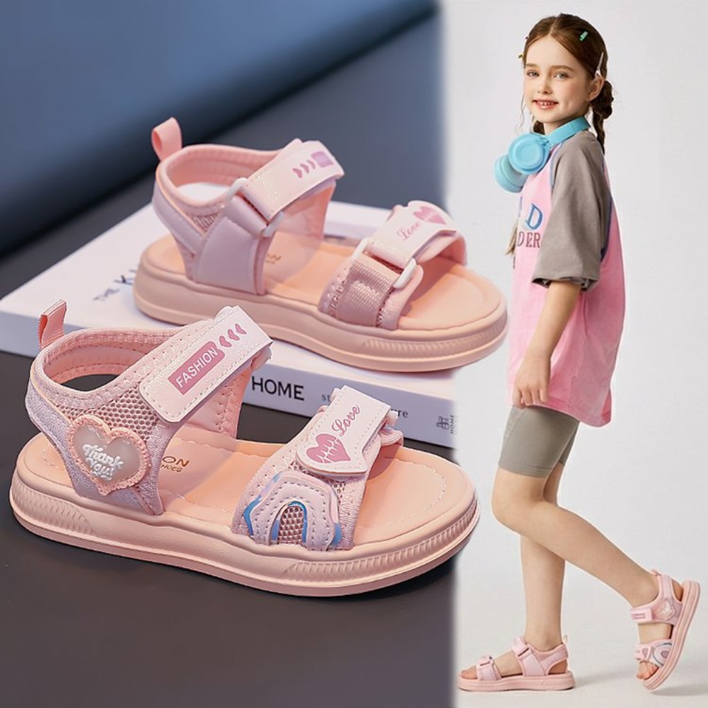 صنادل الأميرات على شكل قلب للف - مراجعة Velcro Hook Loop وسعره